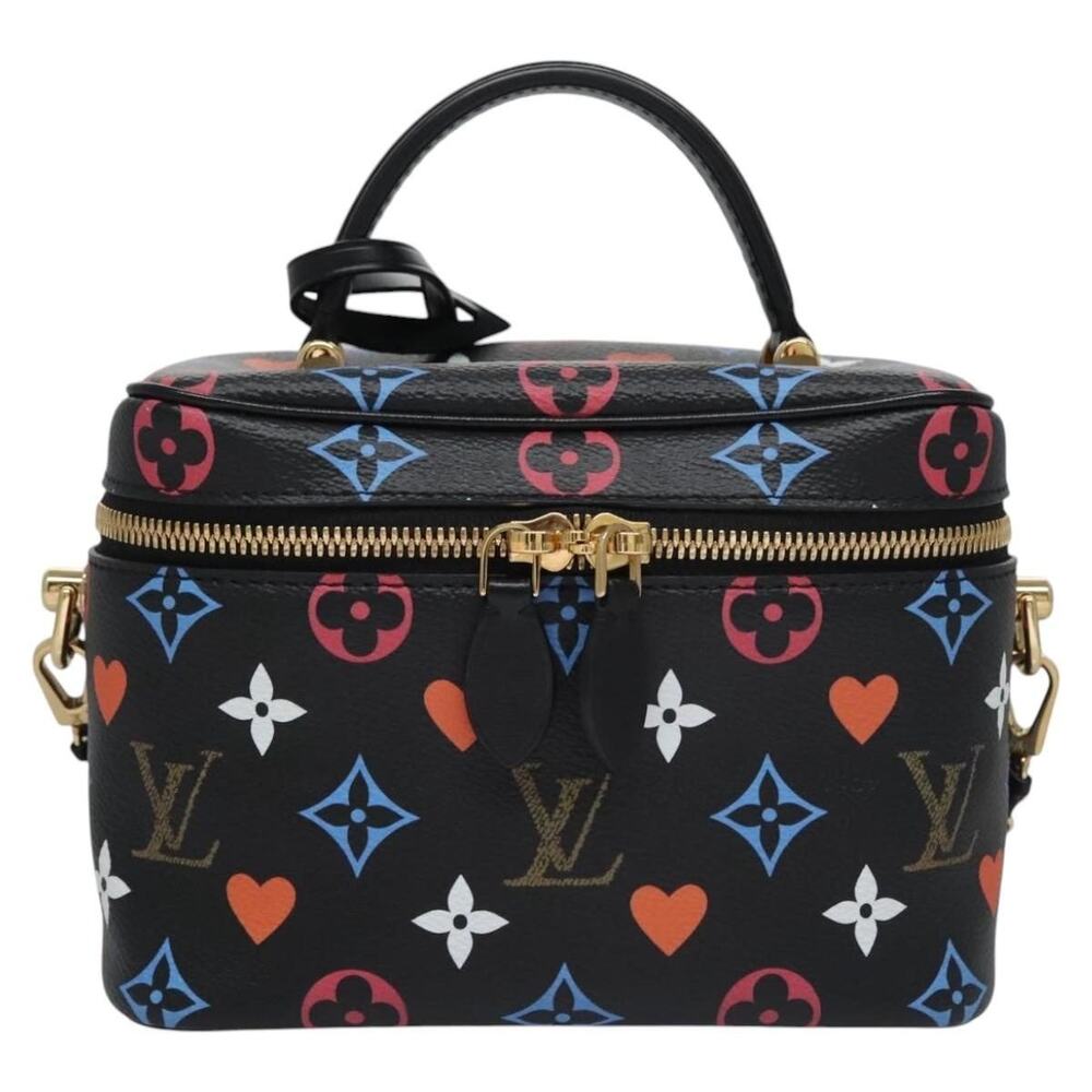 Louis Vuitton Monogram Game On Vanity PM Handbag Black